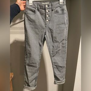 Joie Jeans | Pinstripe Jeans: Cream and Navy